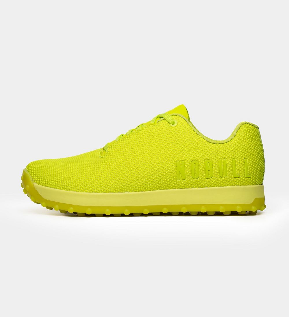 Women NOBULL Neon Turf Training Shoes Neon Lime | KQWNR-8174