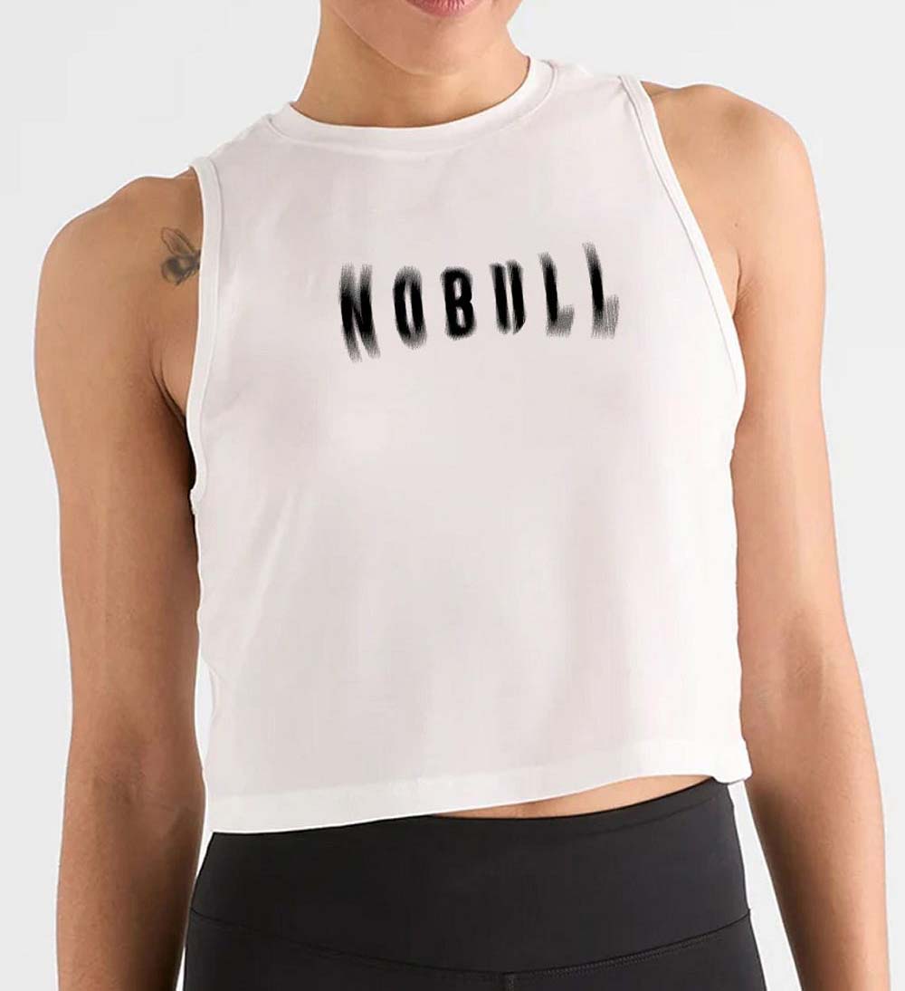 Women NOBULL Outwork Muscle Tanks White | EOXFQ-5480