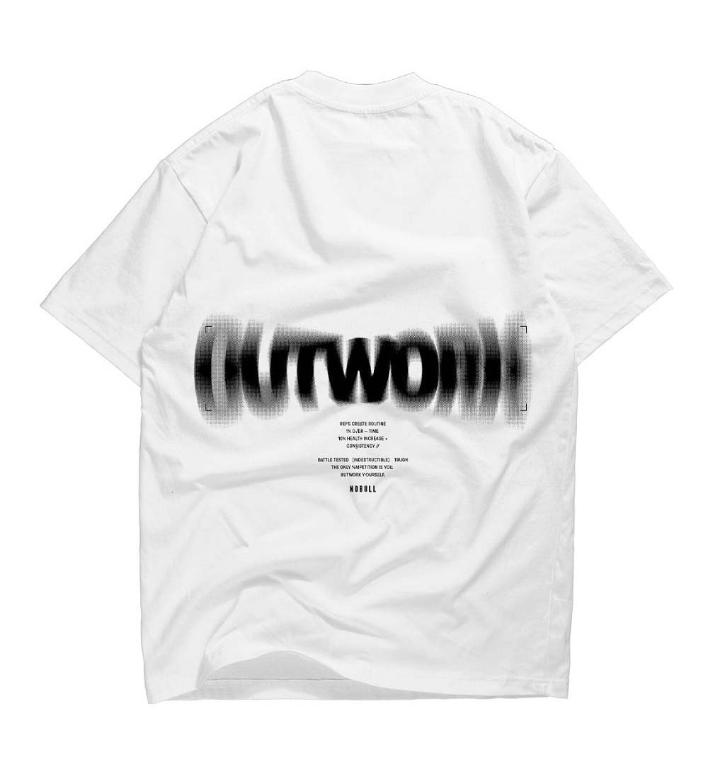 Women NOBULL Outwork Unisex T-Shirt White | SJQDT-0398