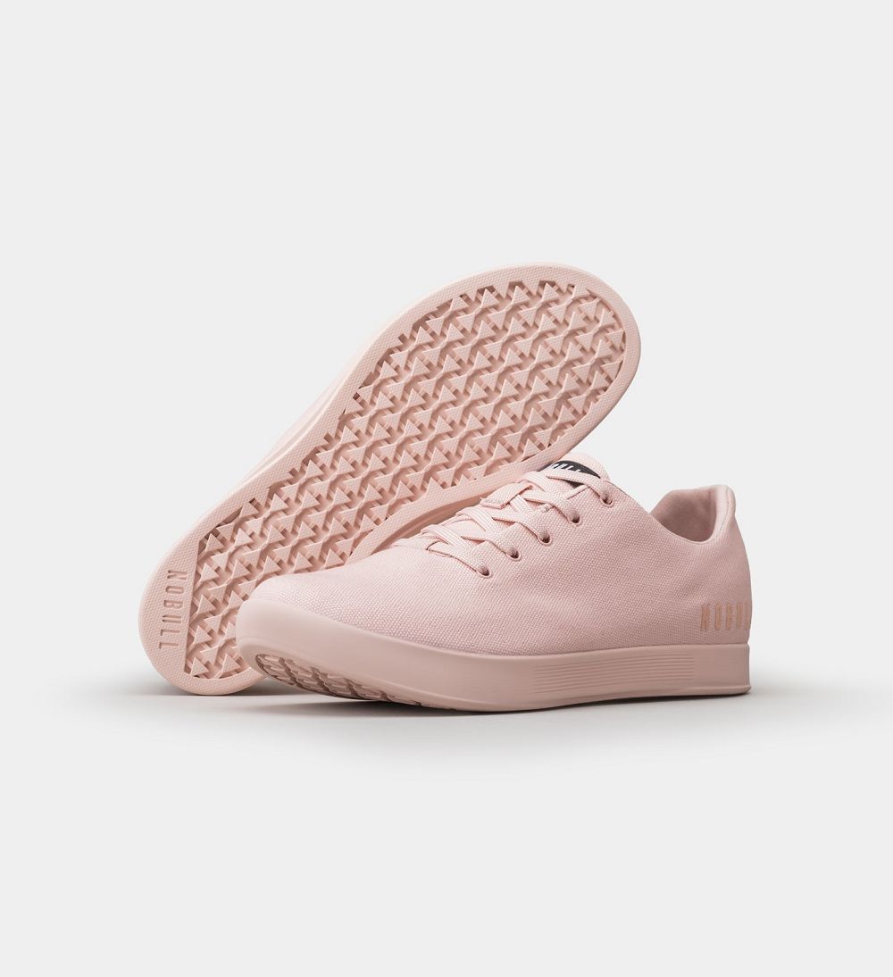 Women NOBULL Pastel Canvas Training Shoes Blush | BTJPX-2971