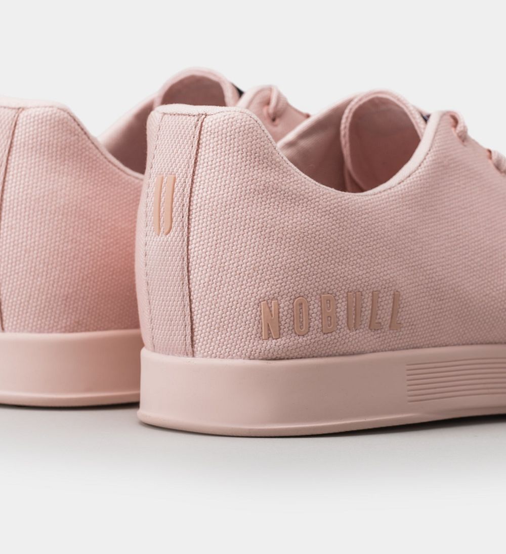 Women NOBULL Pastel Canvas Training Shoes Blush | BTJPX-2971