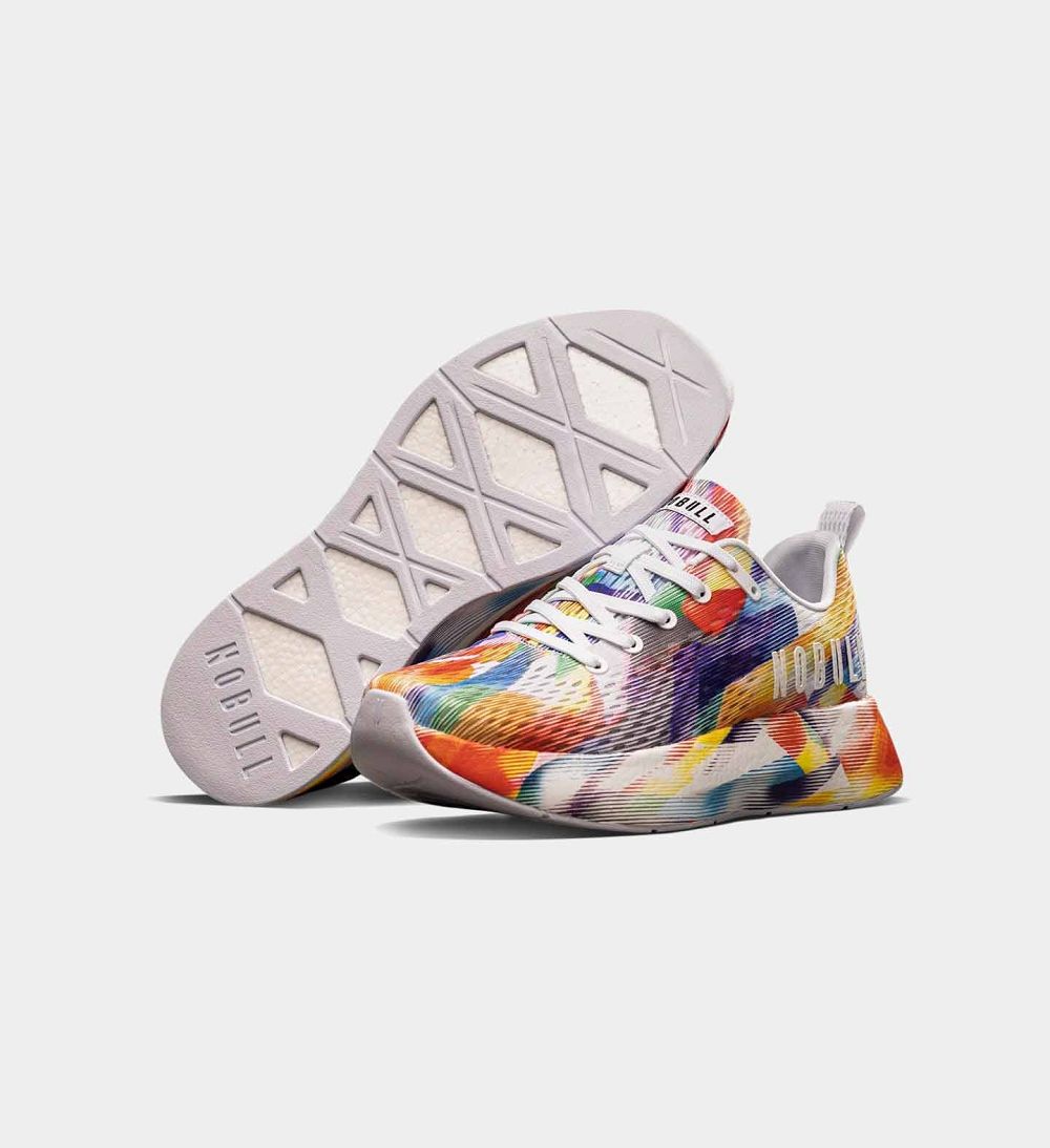 Women NOBULL Pride JOURNEY Running Shoes Rainbow | HLNUA-7369