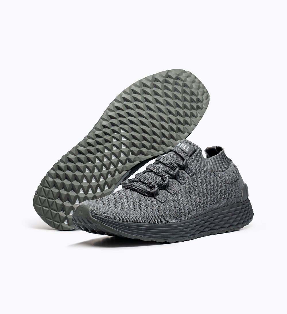 Women NOBULL Reflective Knit Running Shoes Dark Grey Reflective | TPMRK-3721