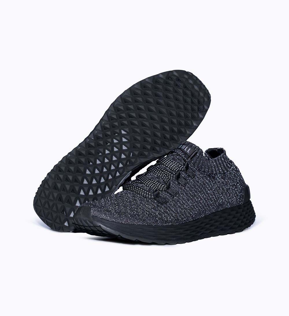 Women NOBULL Reflective Knit Running Shoes Dark Grey Reflective | TPMRK-3721