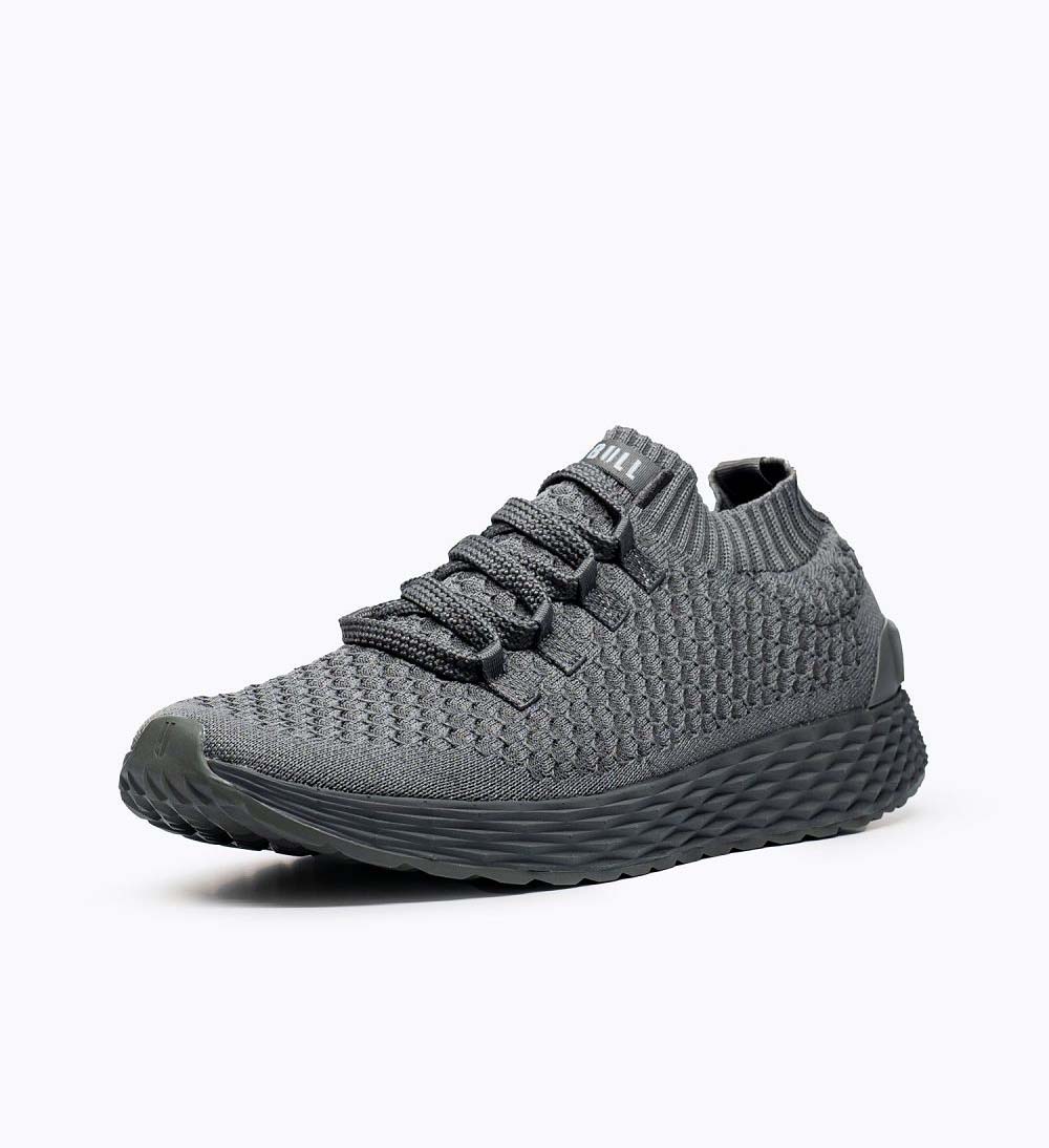 Women NOBULL Reflective Knit Running Shoes Dark Grey Reflective | TPMRK-3721