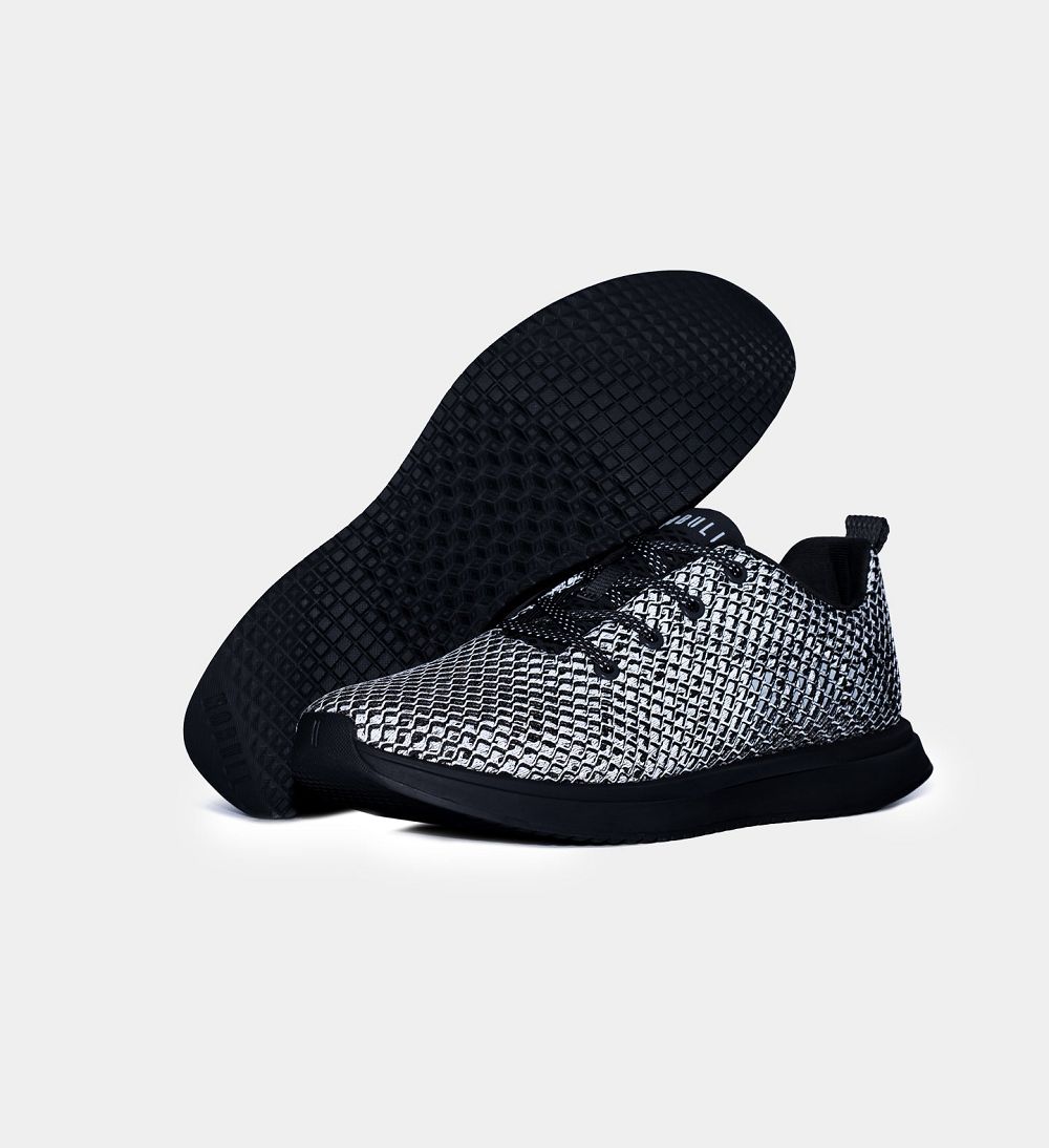 Women NOBULL Reflective Mesh Running Shoes Dark Grey Reflective | VPNGF-2835