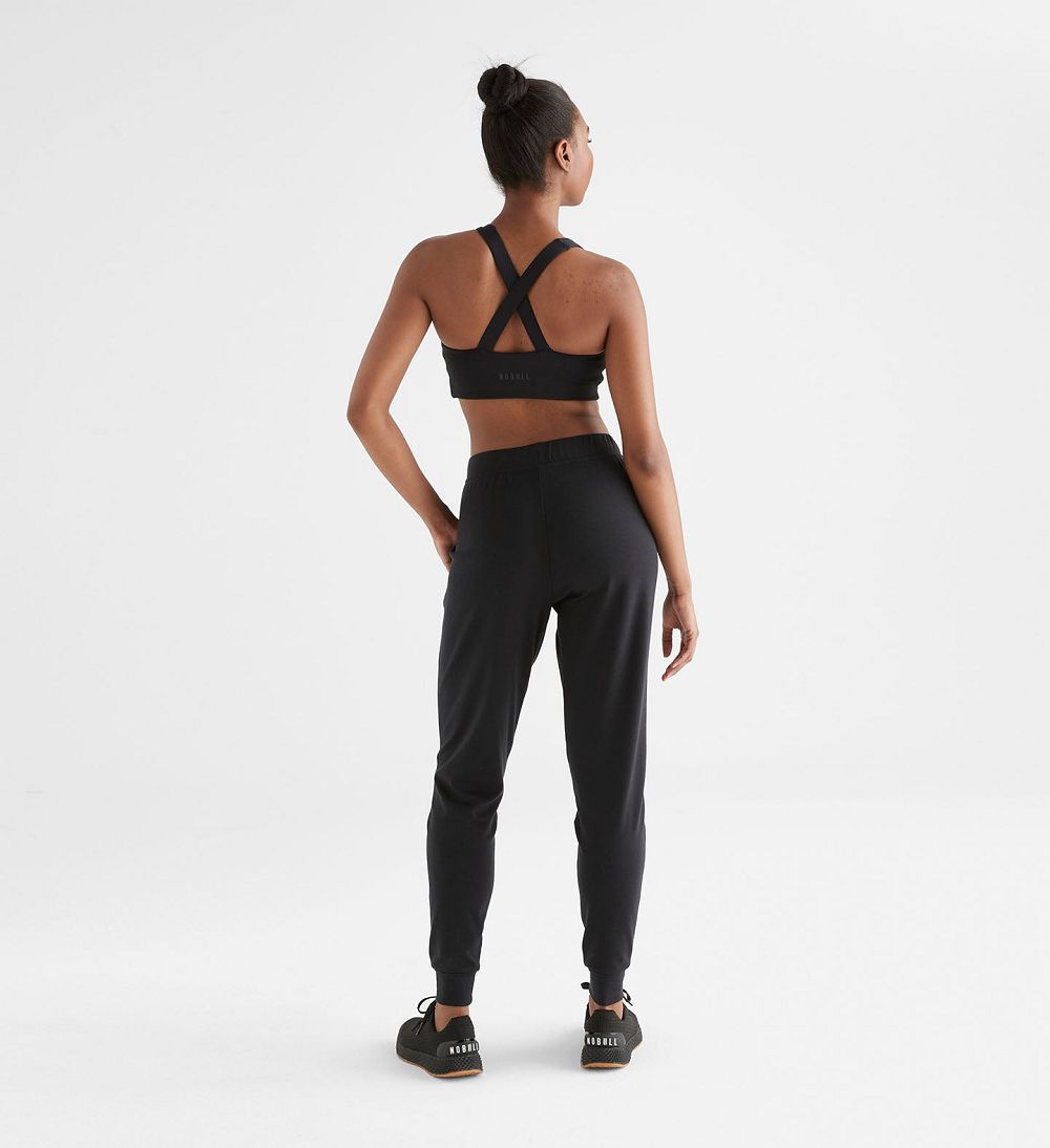 Women NOBULL Sleek Crossback (A-C) Sports Bra Black | AXKYV-7692