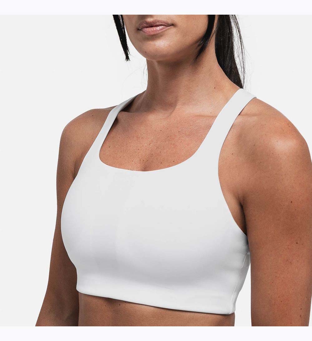 Women NOBULL Sleek Crossback (D-DD) Sports Bra White | RUMXW-7431