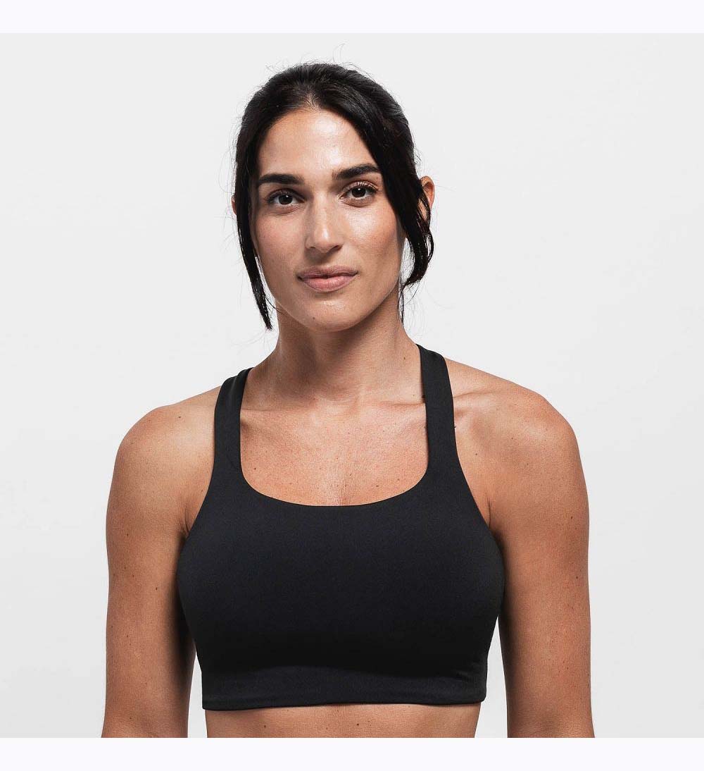 Women NOBULL Sleek Crossback (D-DD) Sports Bra Black | ZIMBF-6029