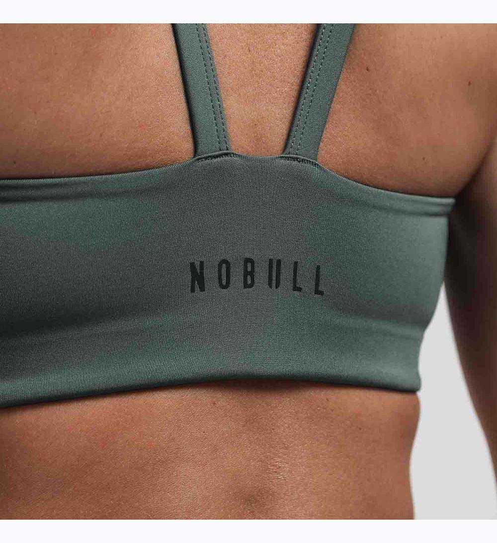 Women NOBULL Sleek V-Back (D-DD) Sports Bra Dark Grey | ZBCAO-9208