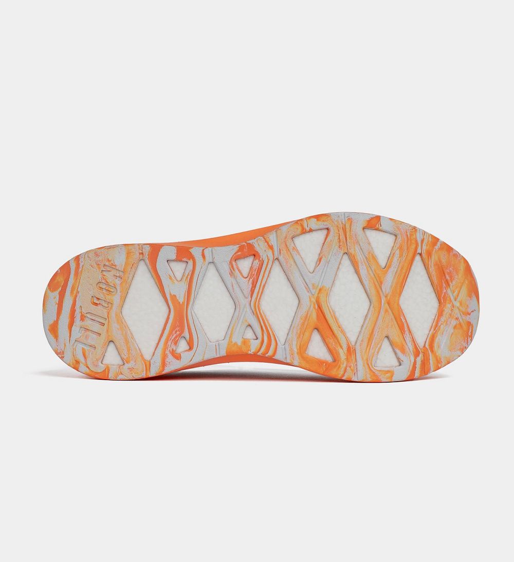 Women NOBULL Swirl JOURNEY Running Shoes White Neon Orange Swirl | ORVFH-3075