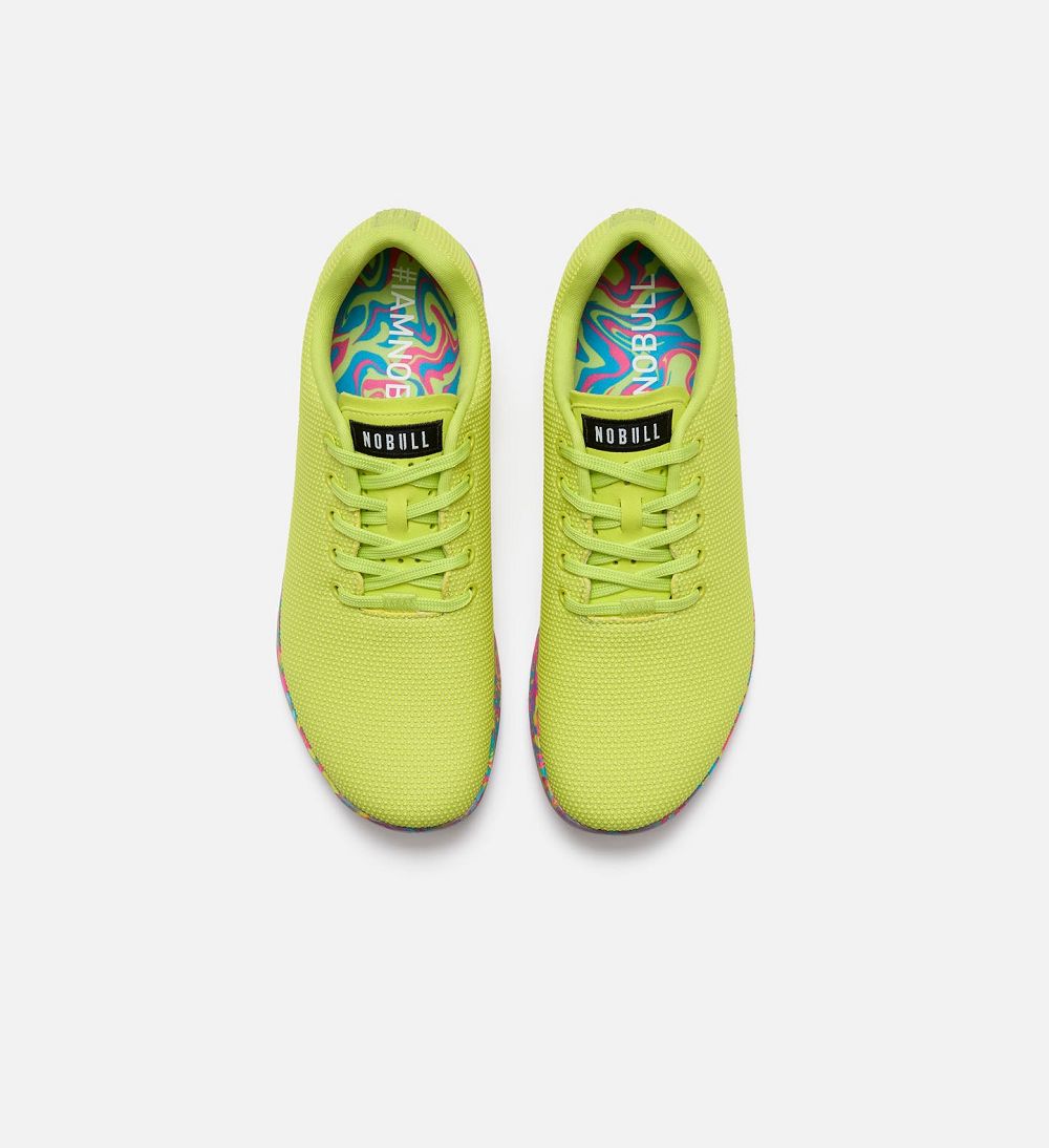 Women NOBULL Swirl OUTWORK Training Shoes Neon Lime Swirl | WIZDS-5420