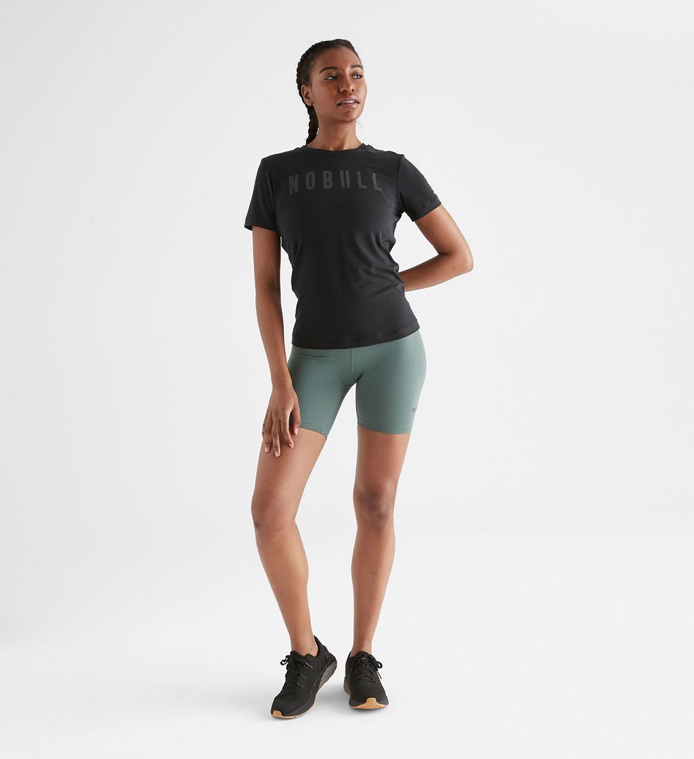 Women NOBULL T-Shirt Black | GOREY-5237