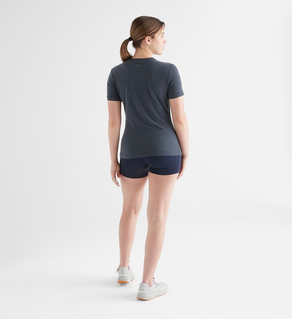 Women NOBULL T-Shirt Navy | MYOSC-7342