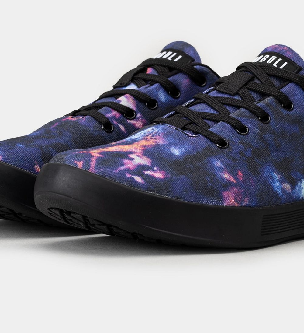 Women NOBULL Tie-Dye Canvas Training Shoes Black Blue | OJWDY-3195