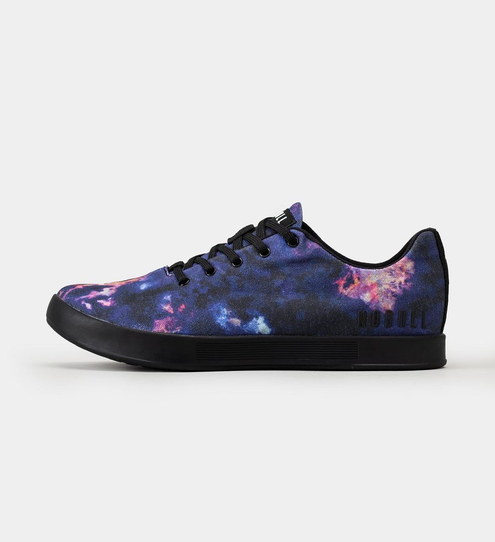 Women NOBULL Tie-Dye Canvas Training Shoes Black Blue | OJWDY-3195