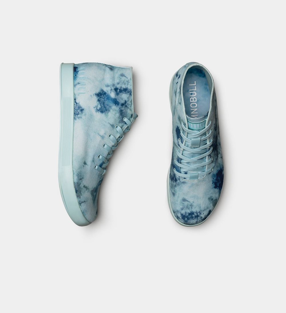 Women NOBULL Tie-Dye Mid Canvas Training Shoes Mint Tie-Dye | ORAIK-4287