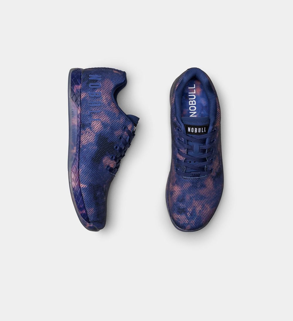 Women NOBULL Tie-Dye OUTWORK Training Shoes Indigo Pink Tie-Dye | DKUTS-4079