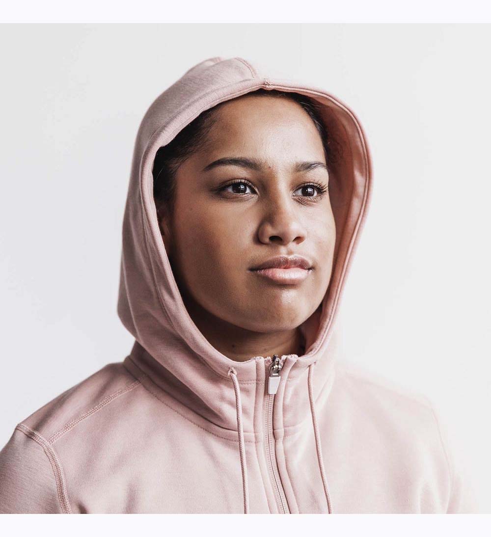 Women NOBULL Zip-Up Jacket Dusty Rose | GCAOD-1820