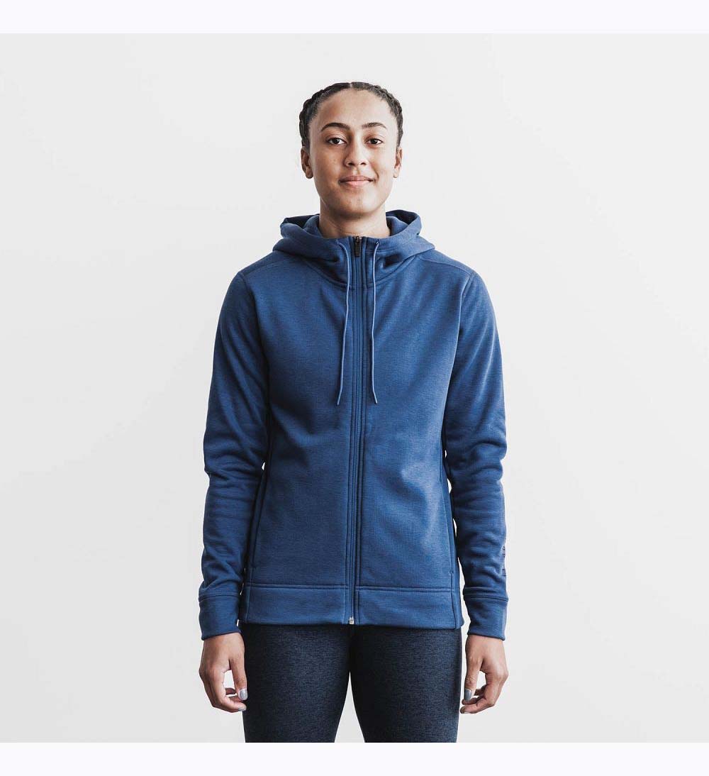 Women NOBULL Zip-Up Jacket Navy | AUHDQ-8435